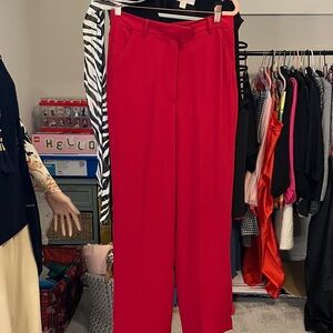 George Women's Bold Red Wide Leg Pants